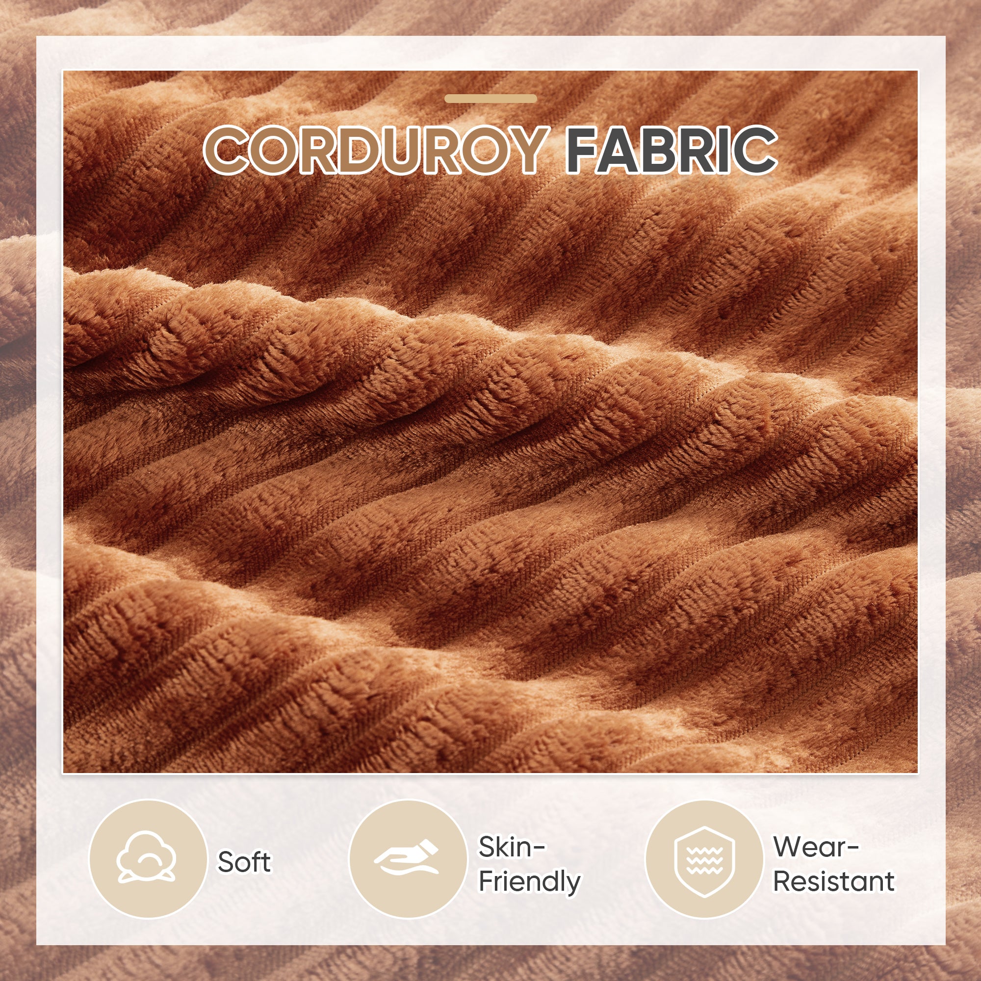 FFH Accent Chair with Storage Ottoman & Side Table, Cozy Lounge Chair with USB, Modern Single Sofa Armchair for Living Room, Orange Corduroy