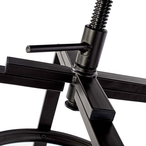 FFH Set of 2 Swivel Adjustable Height Bar Stool - WALNUT & BLACK