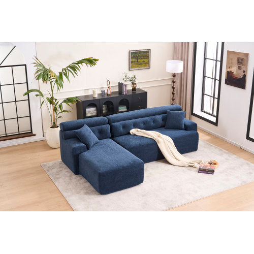 104.7" Cloud Sectional Sofa Couch with L-Shape Chaise,Modern Cloud Sleeper Sofa with Deep Seat,Modular Sectional Sofa Couches for Living Room,Apartment,Office,No Assembly Required