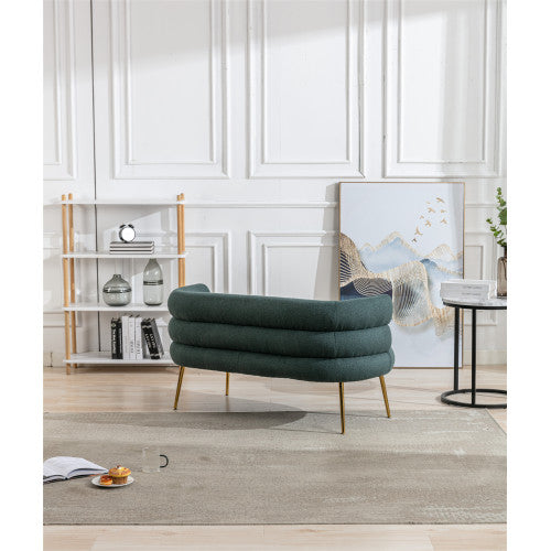 FFH Accent Sofa, Chaise Lounge Sofa, Emerald