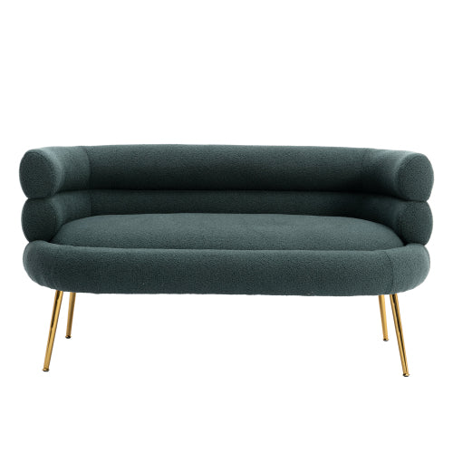 FFH Accent Sofa, Chaise Lounge Sofa, Emerald