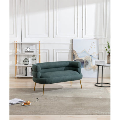 FFH Accent Sofa, Chaise Lounge Sofa, Emerald