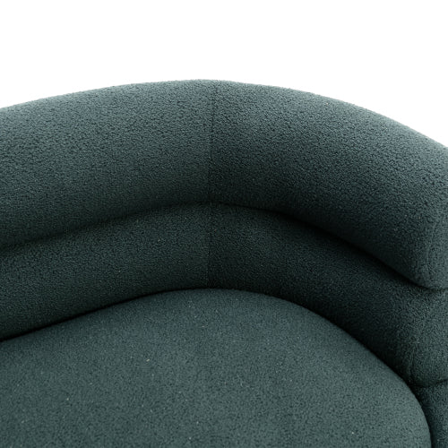 FFH Accent Sofa, Chaise Lounge Sofa, Emerald