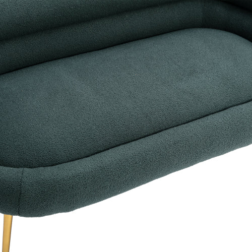 FFH Accent Sofa, Chaise Lounge Sofa, Emerald