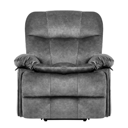 FFH 39.4&quot; Wide Oversize Big Man Modern Velvet Power Lift Assist Recliner With Heating and Massage