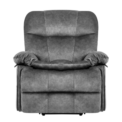 FFH 39.4&quot; Wide Oversize Big Man Modern Velvet Power Lift Assist Recliner With Heating and Massage