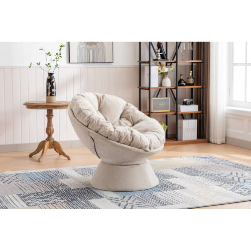 FFH Oversized Swivel Accent Chair, 360 Swivel Barrel Chair, Papasan Chair for Living Room Bedroom