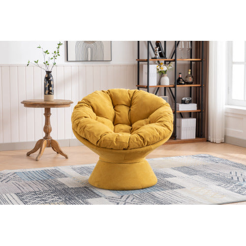 FFH Oversized Swivel Accent Chair, 360 Swivel Barrel Chair, Papasan Chair for Living Room Bedroom