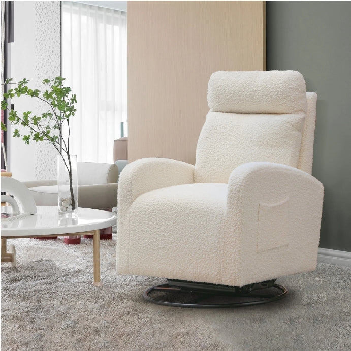 Teddy Swivel Glider Rocking Chair for Baby Nursery, Indoor