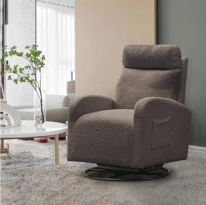 Teddy Swivel Glider Rocking Chair for Baby Nursery, Indoor